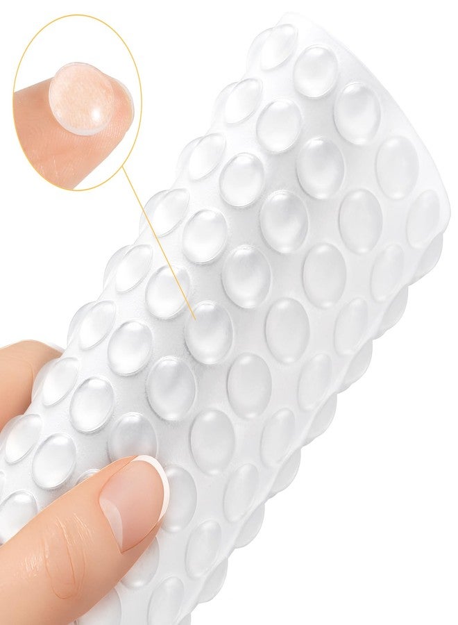 Juminiz 200 Pieces Cabinet Door Bumpers, 0.4inch Round Clear Self Adhesive Bumpers for Cabinets Doors and Drawers - Image 4