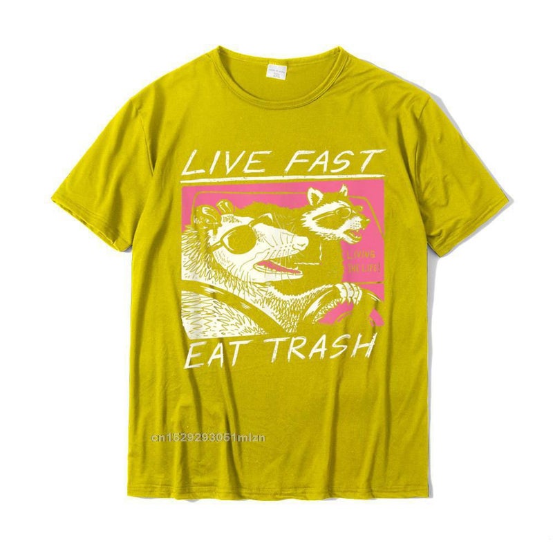 200g fabric European size cotton TFunny Shirts Men Cotton_Harajuku Mens Cloth Yellow