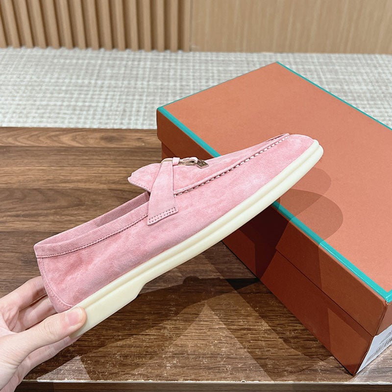 New British Style Soft-Soled Comfortable Loafers Single-Layer Shoes Slip-On Flat Tassel Women'S Shoes Leather Shoes For Men - Image 1
