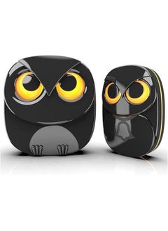 Wireless Doorbell Cute Owl Doorbell Weatherproof IP65 Outdoor Remote Push on 1000 feet Long Wireless Range35 Classic Melodies Optional LED Flash1Receiver+1Transmitter