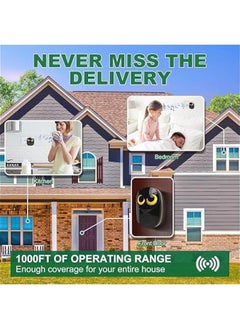 Wireless Doorbell Cute Owl Doorbell Weatherproof IP65 Outdoor Remote Push on 1000 feet Long Wireless Range35 Classic Melodies Optional LED Flash1Receiver+1Transmitter - pzsku/ZF49C50CE6750363AB3FDZ/45/_/1722213121/0bb2f85c-66cb-4e93-b19a-f682d4414933