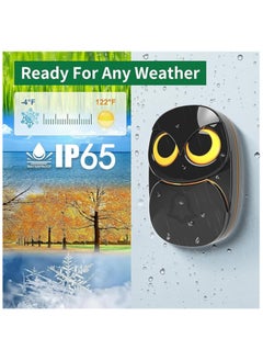 Wireless Doorbell Cute Owl Doorbell Weatherproof IP65 Outdoor Remote Push on 1000 feet Long Wireless Range35 Classic Melodies Optional LED Flash1Receiver+1Transmitter - pzsku/ZF49C50CE6750363AB3FDZ/45/_/1729734873/78cdaf7b-9f5b-4cdb-8096-08936f47cbd7