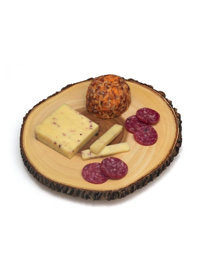 Lipper International - Acacia Tree Bark Footed Server For Cheese Crackers And Hors D'Oeuvres Large - Image 1