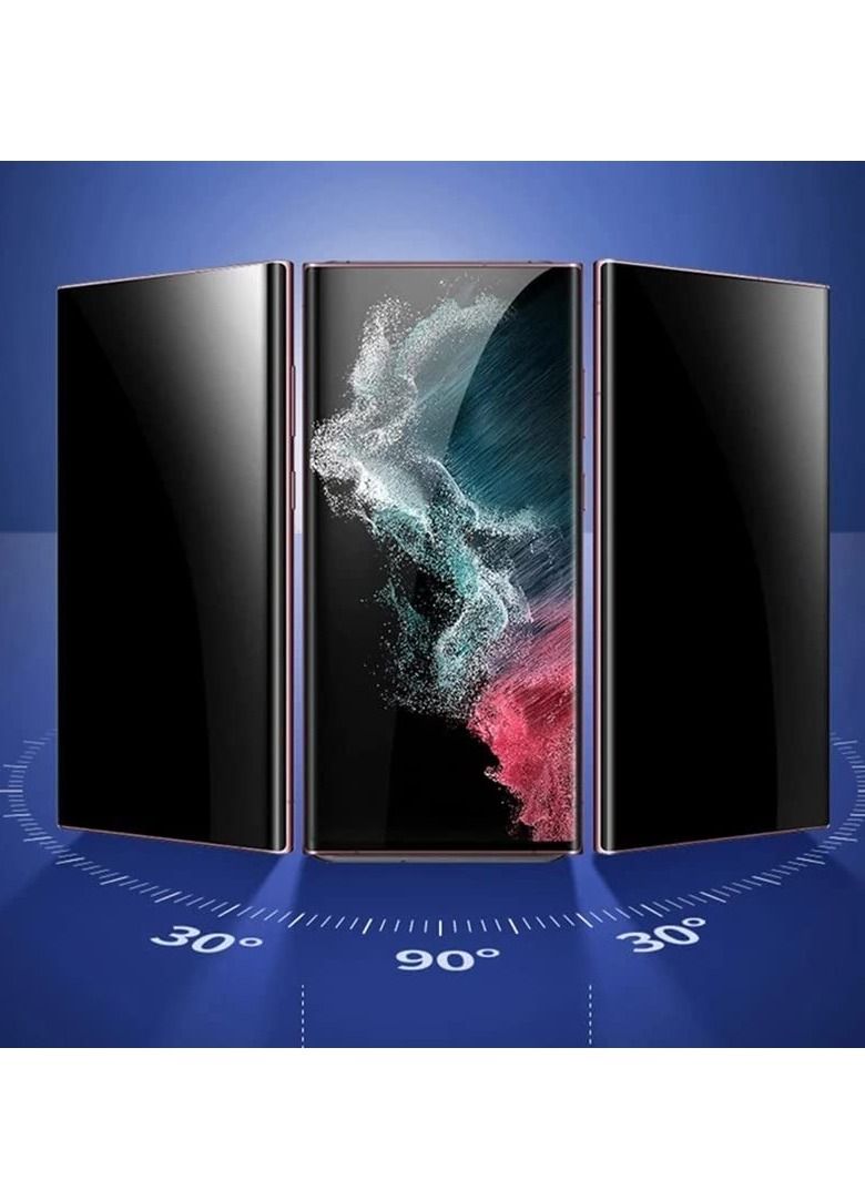Samsung Galaxy S23 Ultra Privacy Screen Protector,Ceramic Matte Soft Film for Samsung Galaxy S23 Ultra 5G (6.8"), Full Adhesive, Anti-Scratch, 3D Curve Fit, Touch Sensitive (Ceramic Matte Privacy) - Image 5