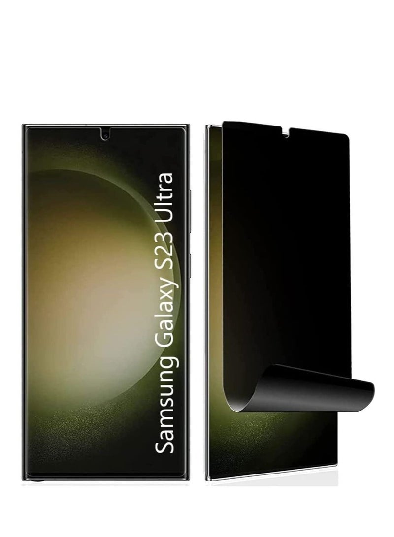 Samsung Galaxy S23 Ultra Privacy Screen Protector,Ceramic Matte Soft Film for Samsung Galaxy S23 Ultra 5G (6.8"), Full Adhesive, Anti-Scratch, 3D Curve Fit, Touch Sensitive (Ceramic Matte Privacy) - Image 1