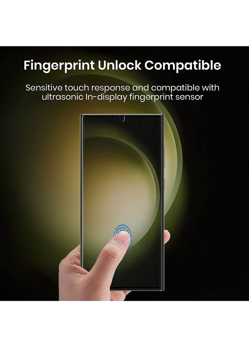 Samsung Galaxy S23 Ultra Privacy Screen Protector,Ceramic Matte Soft Film for Samsung Galaxy S23 Ultra 5G (6.8"), Full Adhesive, Anti-Scratch, 3D Curve Fit, Touch Sensitive (Ceramic Matte Privacy) - Image 3