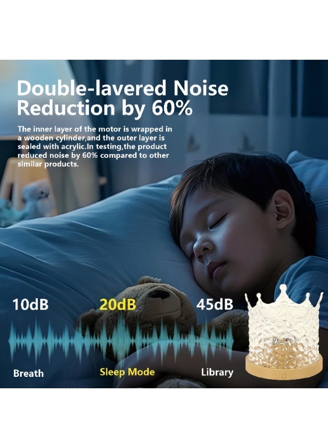 Ocean Wave Ceiling Projector, Northern Lights 16 Colors Water Lights Projector, Water Ripple Ambient Night Light with Remote, Touch Control Aurora Projector for Bedroom,Room Decor,Kids Room (Crown) - Image 2
