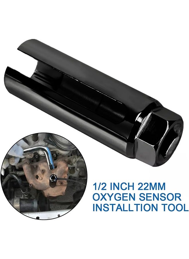 Oxygen Sensor Socket with Side Wire Cutout 3/8” Inch Drive x 7/8” (22mm) fits All Vehicle O2 Removal and Installation Offset Oxygen Sensor Socket - Image 4