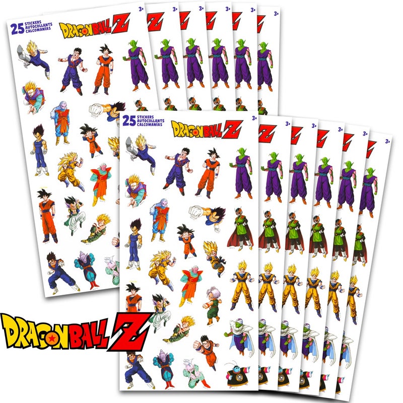 Dragon Ball Z Party Favors for Boys Girls Dragon Ball Stickers Sheet Bulk Bundle with 12 Pack Dragon Ball Z Sticker Sheets for Kids Birthday Party Goodie Bags Dragon Ball Party Supplies - Image 2