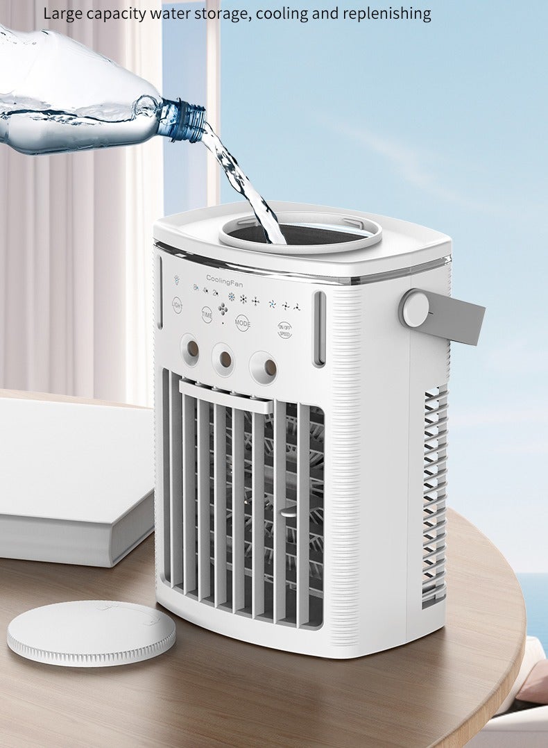 iMESA Cooling Fan, Portable Air conditioner With Remote control,3 Speeds & 3 Timers,1000ml Water Tank, 3 Atomizer Heads, 7 Color Lights Personal Mini Air Conditioner Portable for Room Office Camping,USB Powered. - Image 5