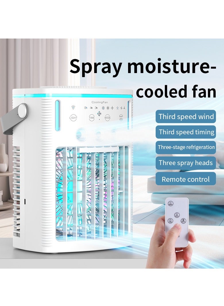 iMESA Cooling Fan, Portable Air conditioner With Remote control,3 Speeds & 3 Timers,1000ml Water Tank, 3 Atomizer Heads, 7 Color Lights Personal Mini Air Conditioner Portable for Room Office Camping,USB Powered. - Image 1