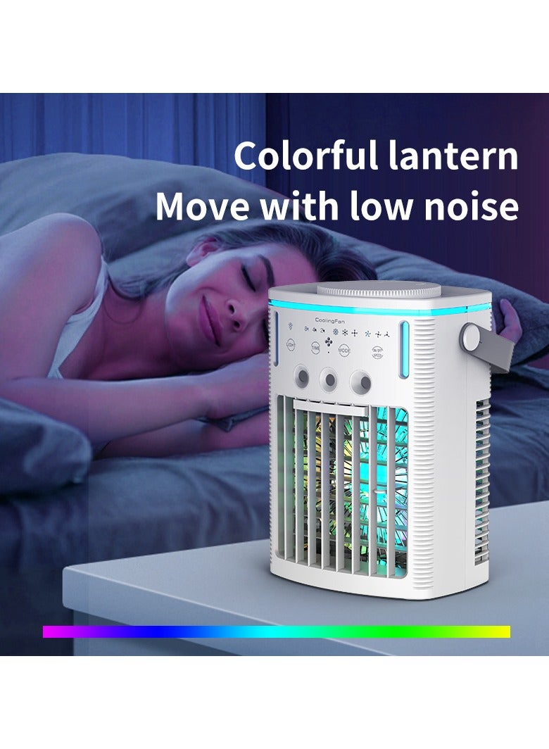 iMESA Cooling Fan, Portable Air conditioner With Remote control,3 Speeds & 3 Timers,1000ml Water Tank, 3 Atomizer Heads, 7 Color Lights Personal Mini Air Conditioner Portable for Room Office Camping,USB Powered. - Image 3