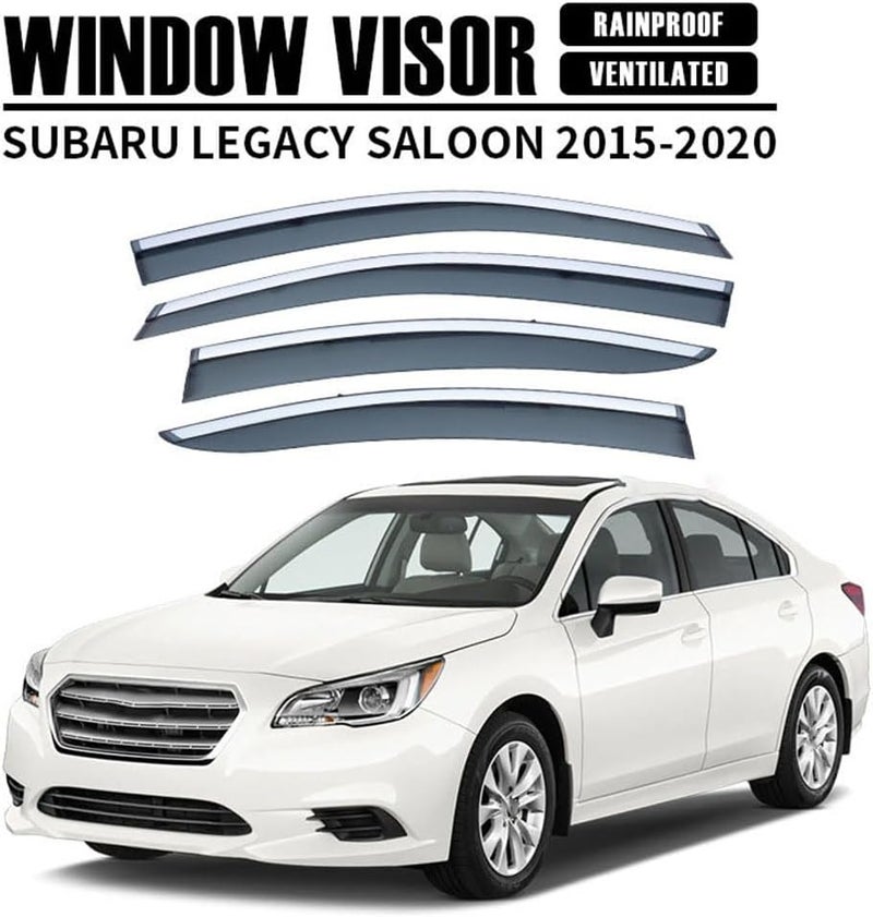 Premium Wind Deflector for Subaru Legacy Sedan MK6-BN-BS 2015-2020 Window Side Visor Keep Your Car Ventilated in Rain Reduce Wind Turbulence External Accessories - Image 2