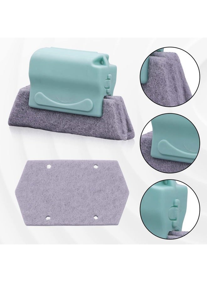 Korunb Magic Window Groove Cleaning Brushs, Hand-held Crevice Cleaning Tools, Multipurpose Clean Tools Slide Brush Head for Door, Window Slides Replacement Cloth Brush for Corners Gaps scouring Door - Image 3