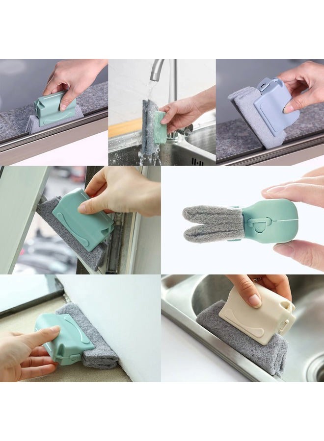 Korunb Magic Window Groove Cleaning Brushs, Hand-held Crevice Cleaning Tools, Multipurpose Clean Tools Slide Brush Head for Door, Window Slides Replacement Cloth Brush for Corners Gaps scouring Door - Image 2