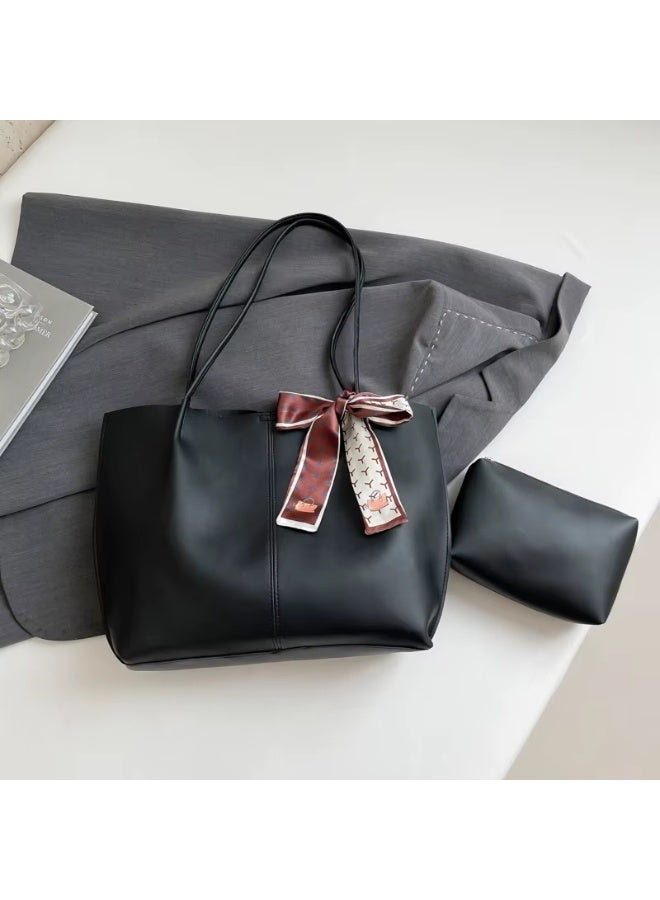 عرب شنطة كتف نسائية أنيقة – حقيبة كبيرة يومية مع محفظة صغيرة – خفيفة وعملية للعمل والخروج - Image 5