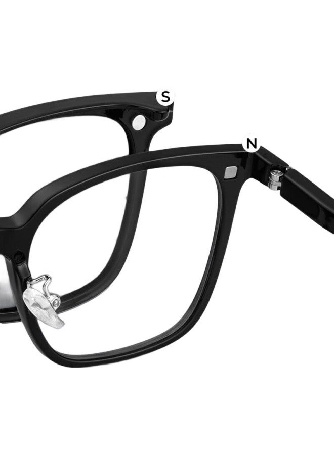 LOHO Blue Light Blocking Glasses With Magnetic Sunglasses Clip Night Vision Glasses For Women Men Ultra-Light Driving Glasses - Image 3