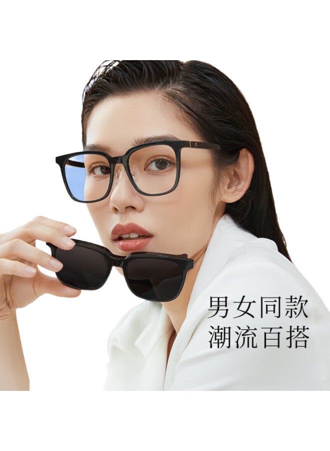 LOHO Blue Light Blocking Glasses With Magnetic Sunglasses Clip Night Vision Glasses For Women Men Ultra-Light Driving Glasses - Image 2