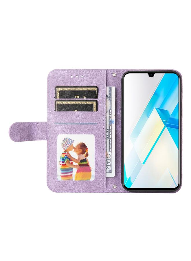 S-TOP Case For Infinix Note 12 / G96 Skin Feel Life Tree Metal Button Leather Phone Case - Image 4