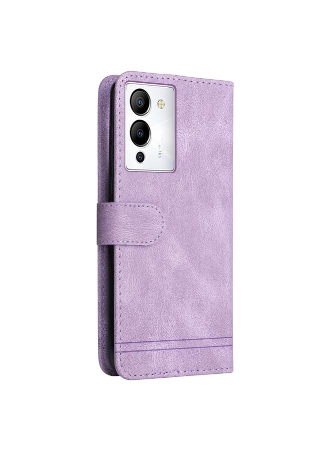 S-TOP Case For Infinix Note 12 / G96 Skin Feel Life Tree Metal Button Leather Phone Case - Image 3
