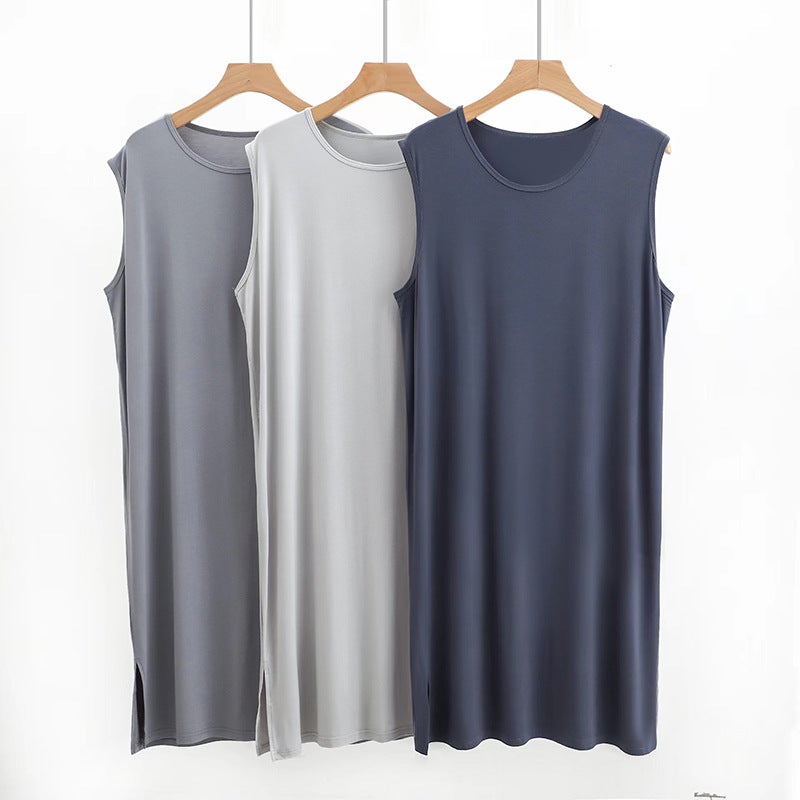 Men's Cooling Modal Sleeveless Nightgown - Image 1