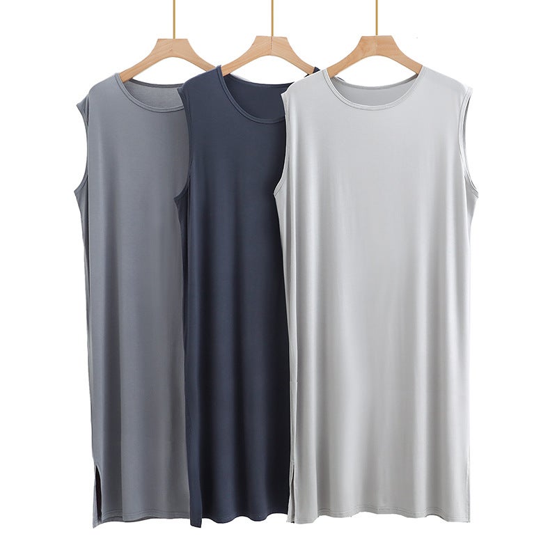 Men's Cooling Modal Sleeveless Nightgown - Image 3