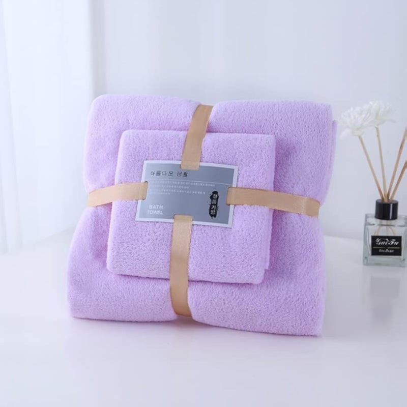2 Pieces Microfiber Doll Bath Set, Soft Touch and Water Absorption Practical with Mesh Bag Organizer Big and Small Size for Daily Use and Gifts