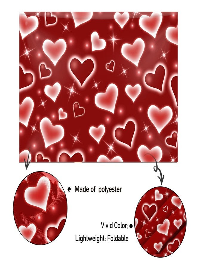 Mocsicka Early 2000s Photography Backdrop Red Heart Photo Backdrop Valentines Heart Stars Vinyl Valentines Day Party Decoration Newborn Kids Portrait Photo Props (7x5ft) - Image 5