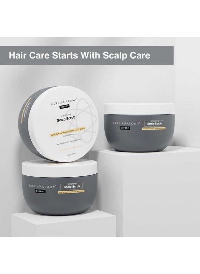 BARE ANATOMY - Scalp Scrub ; Up To 99% Dandruff Reduction ; Dandruff Remover ; Natural Ahas Coconut & Sugar ; Oily Scalp Exfoliator Hair Scrub ; Sulphate & Paraben Free ; For Women & Men ; 250G - Image 1