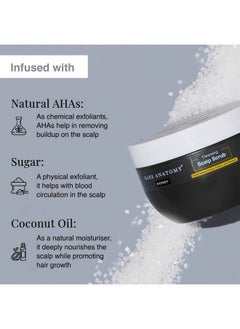 BARE ANATOMY Scalp Scrub ; Up To 99% Dandruff Reduction ; Dandruff Remover ; Natural Ahas Coconut & Sugar ; Oily Scalp Exfoliator Hair Scrub ; Sulphate & Paraben Free ; For Women & Men ; 250G  - Image 4