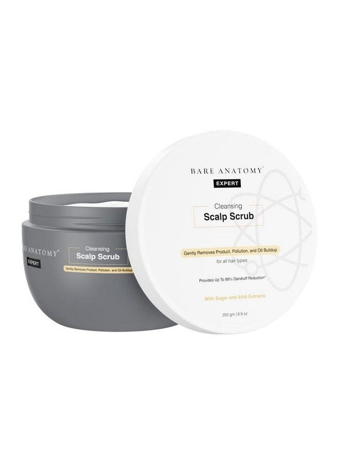 BARE ANATOMY - Scalp Scrub ; Up To 99% Dandruff Reduction ; Dandruff Remover ; Natural Ahas Coconut & Sugar ; Oily Scalp Exfoliator Hair Scrub ; Sulphate & Paraben Free ; For Women & Men ; 250G - Image 1