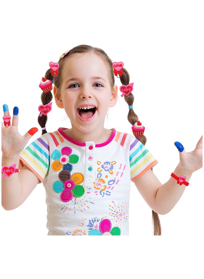 MissTiara مجموعة هدايا جديدة للحفلات على شكل قلب الحب، مشابك وسلاسل مفاتيح على شكل حلقة ربطات شعر، هدية مثالية، مجموعة هدايا مبتكرة جدًا للحفلات - Image 5