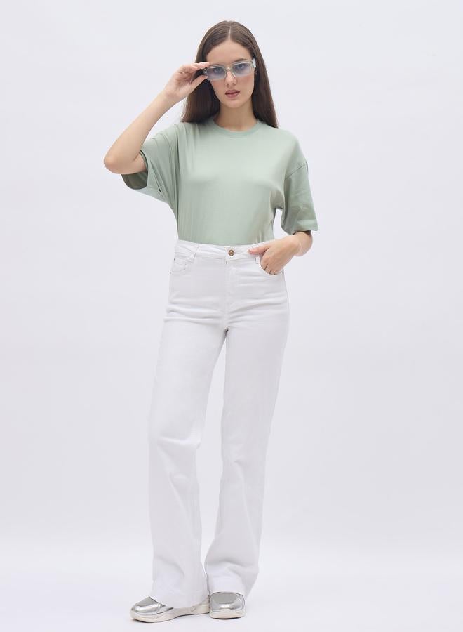 ستايلي ستايل حزمة من 2 - تي شيرت سادة بأكمام قصيرة واسع - Image 1