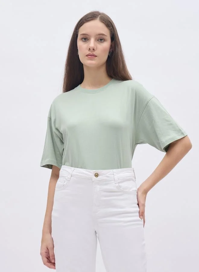 Styli Styli Pack of 2 - Solid Short Sleeves Oversized T-Shirt