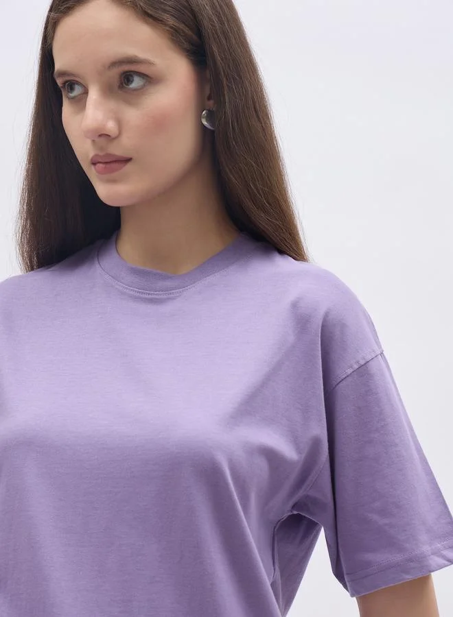 Styli Styli Pack of 2 - Solid Short Sleeves Oversized T-Shirt