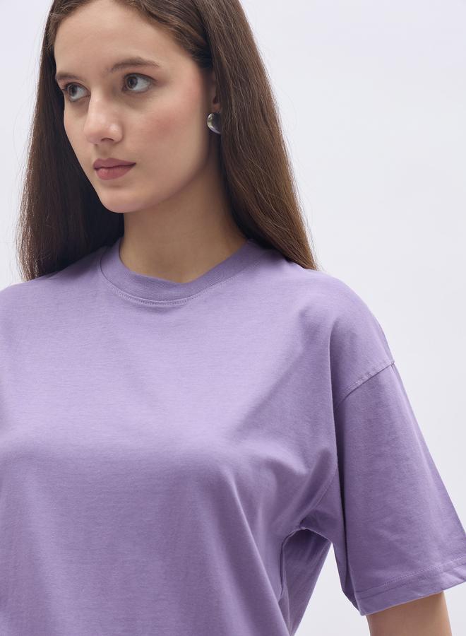 ستايلي ستايل حزمة من 2 - تي شيرت سادة بأكمام قصيرة واسع - Image 2