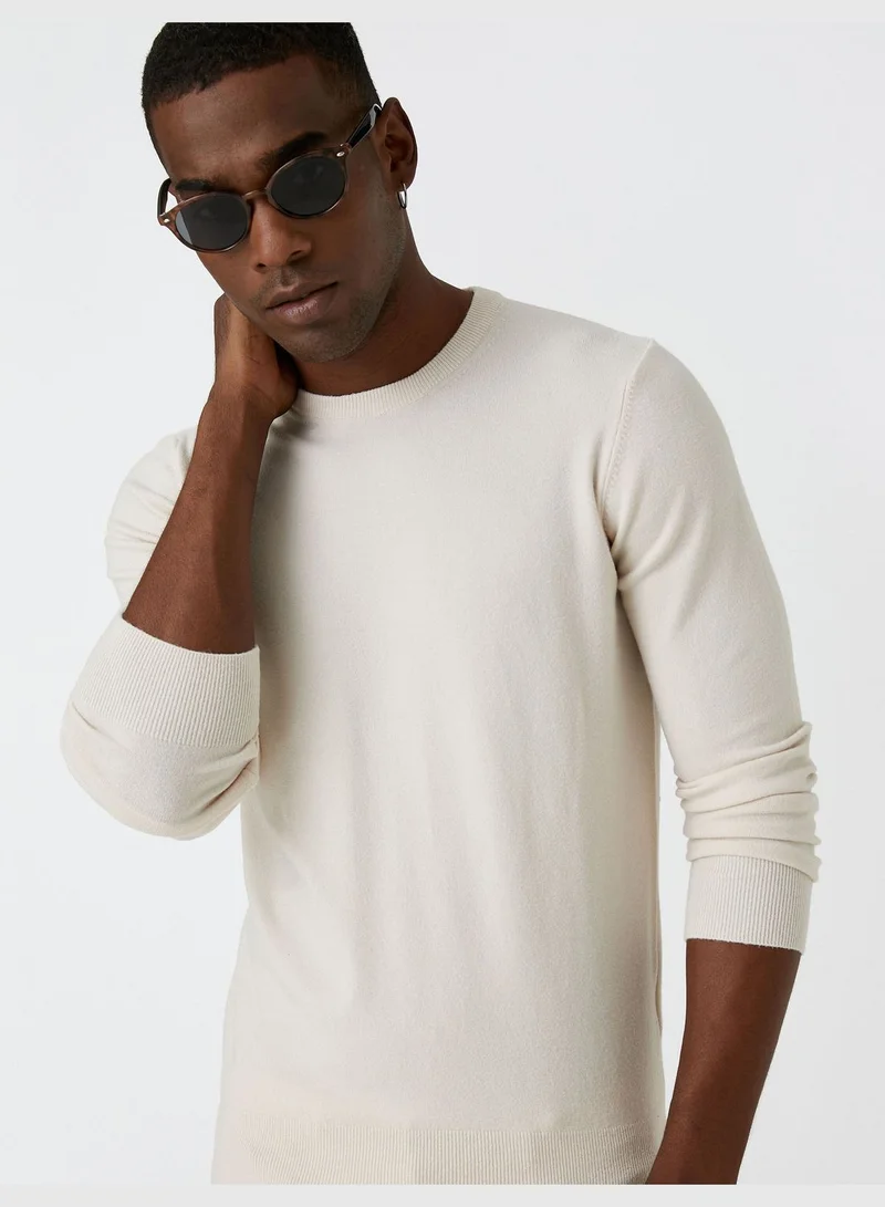 KOTON Basic Knitwear Sweater Crew Neck