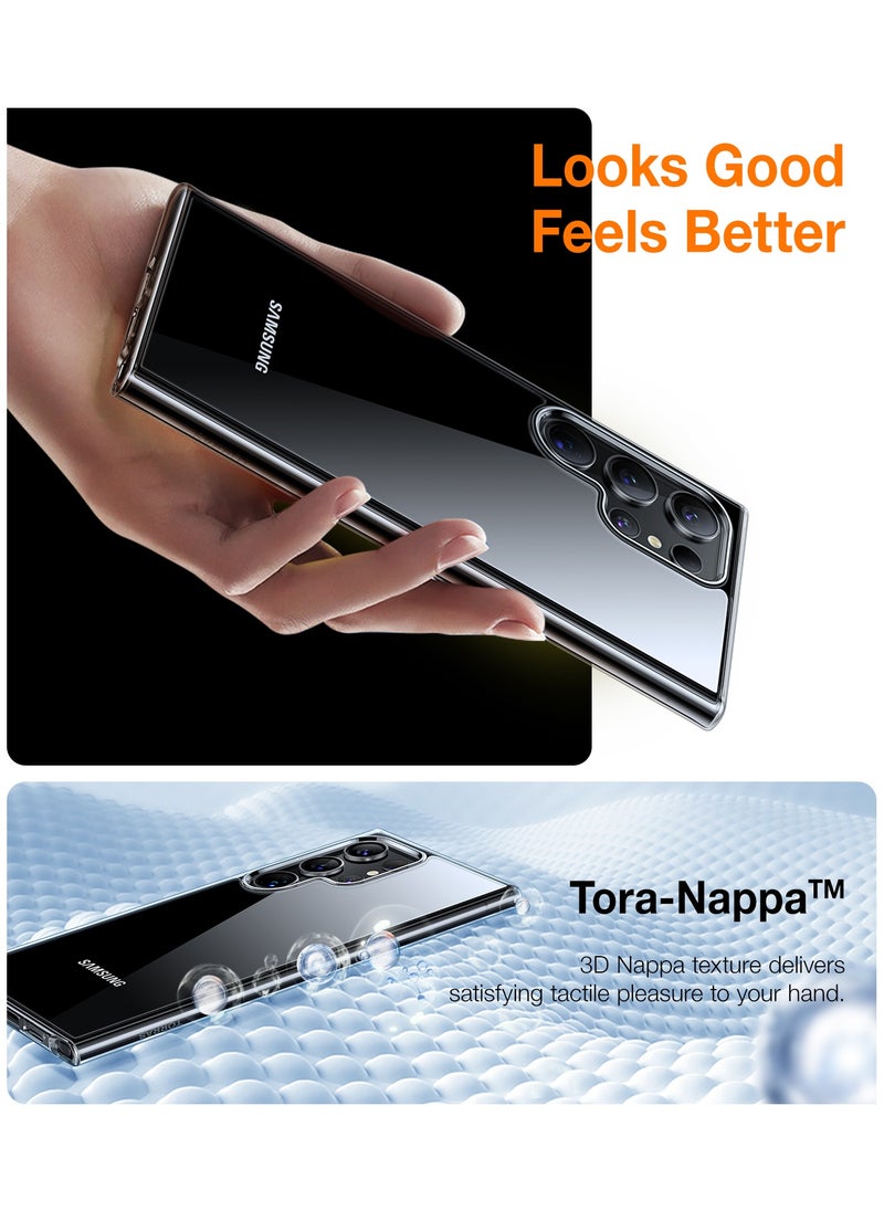 TORRAS Diamond Clear Designed for Samsung Galaxy S24 Ultra Case, 12FT [Mil-Grade Drop Tested, Never Yellowing, Hard Back Soft Edge Slim Thin Shockproof Phone Case for Galaxy S24 Ultra 6.8", Clear  - Image 5