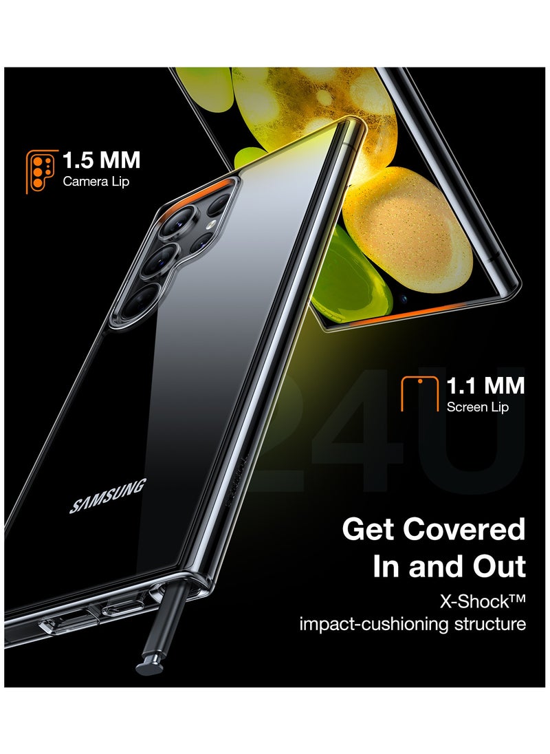 TORRAS Diamond Clear Designed for Samsung Galaxy S24 Ultra Case, 12FT [Mil-Grade Drop Tested, Never Yellowing, Hard Back Soft Edge Slim Thin Shockproof Phone Case for Galaxy S24 Ultra 6.8", Clear  - Image 4