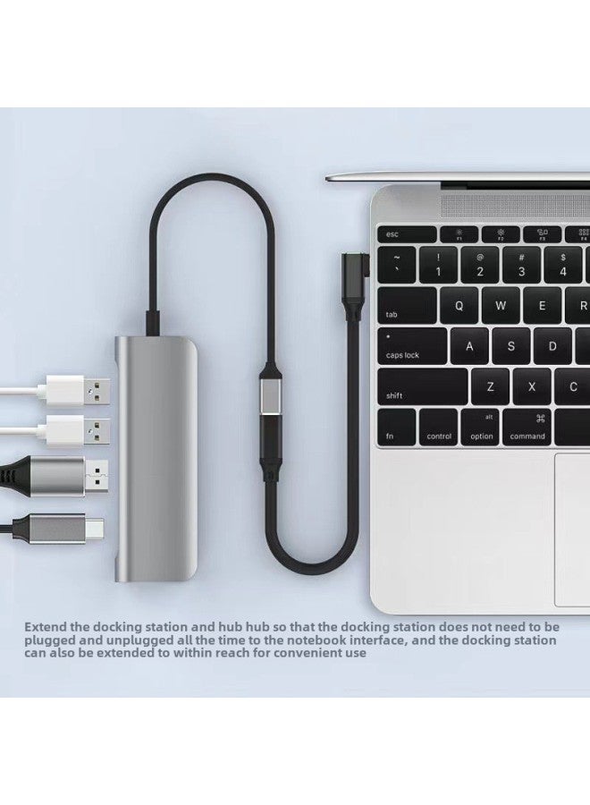 Applicable To Type-c Extension Line Male To Female Data Line PD Mobile Phone Charging TV Screen Projection Notebook Switch Adapter-Color:Straight Head  Black-0.5m  - Image 4