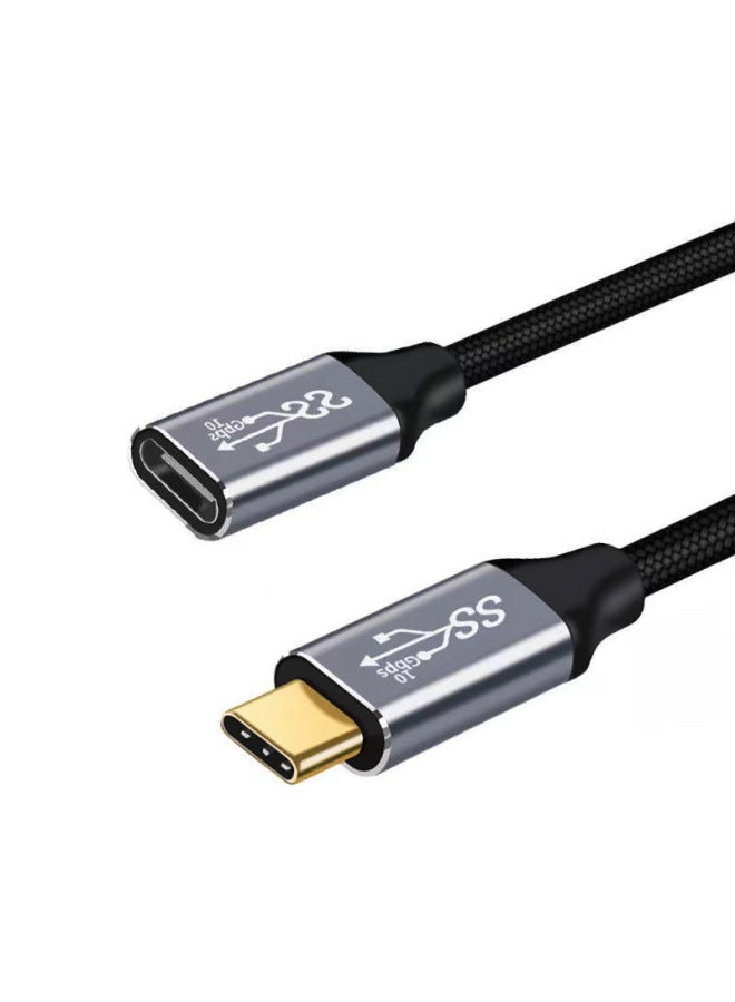 Applicable To Type-c Extension Line Male To Female Data Line PD Mobile Phone Charging TV Screen Projection Notebook Switch Adapter-Color:Straight Head  Black-0.5m  - Image 3