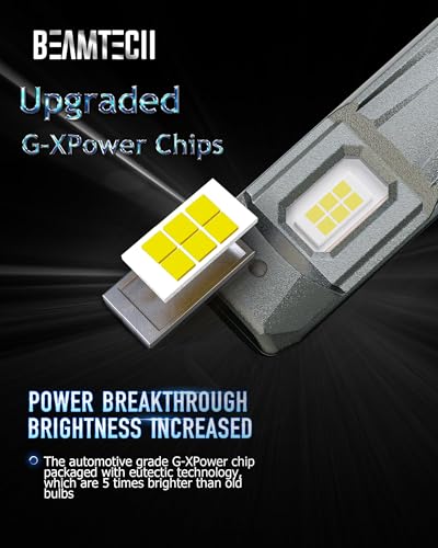 BEAMTECH H11 Bulbs, H8 H9 Fog Light Bulb, G-XPower Chips 500% Brighter 6500K Xenon White Plug and Play, Pack of 2 - Image 3