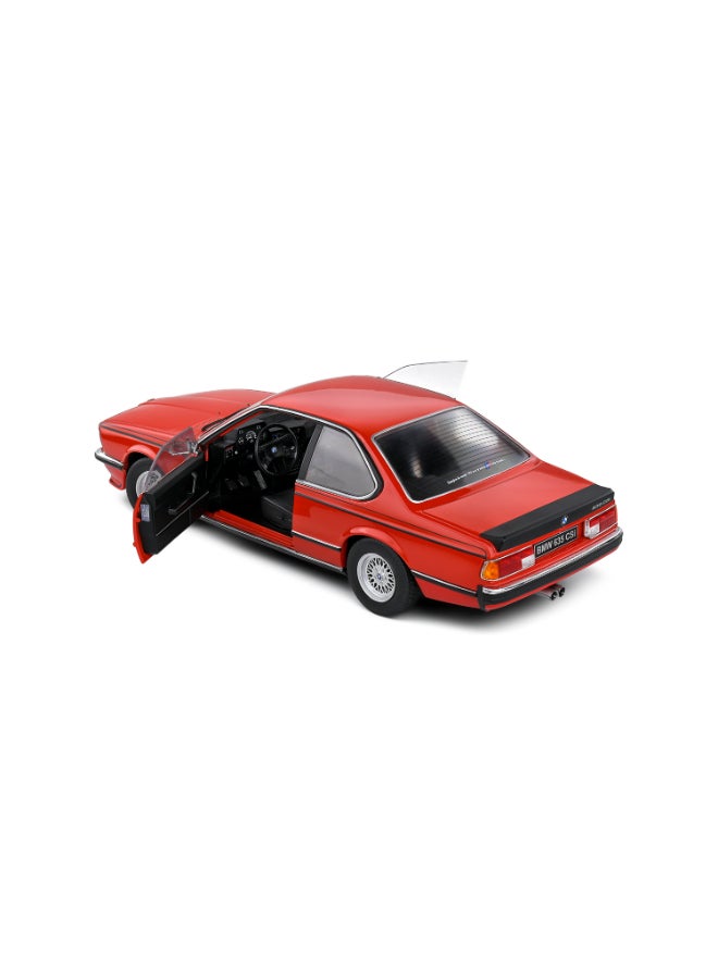 Solido BMW 635 CSi (E24) Henna Red 1984 Diecast Model Car, 1:18 Scale, Opening Front Doors, Steerable Wheels, Official BMW Collector Display Model - Image 5