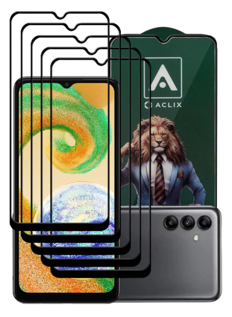 ACLIX 5 Pieces Antistatic ESD Dustproof Premium Quality High Definition Tempered Glass Screen Protector Designed For Samsung Galaxy A04s - Image 1