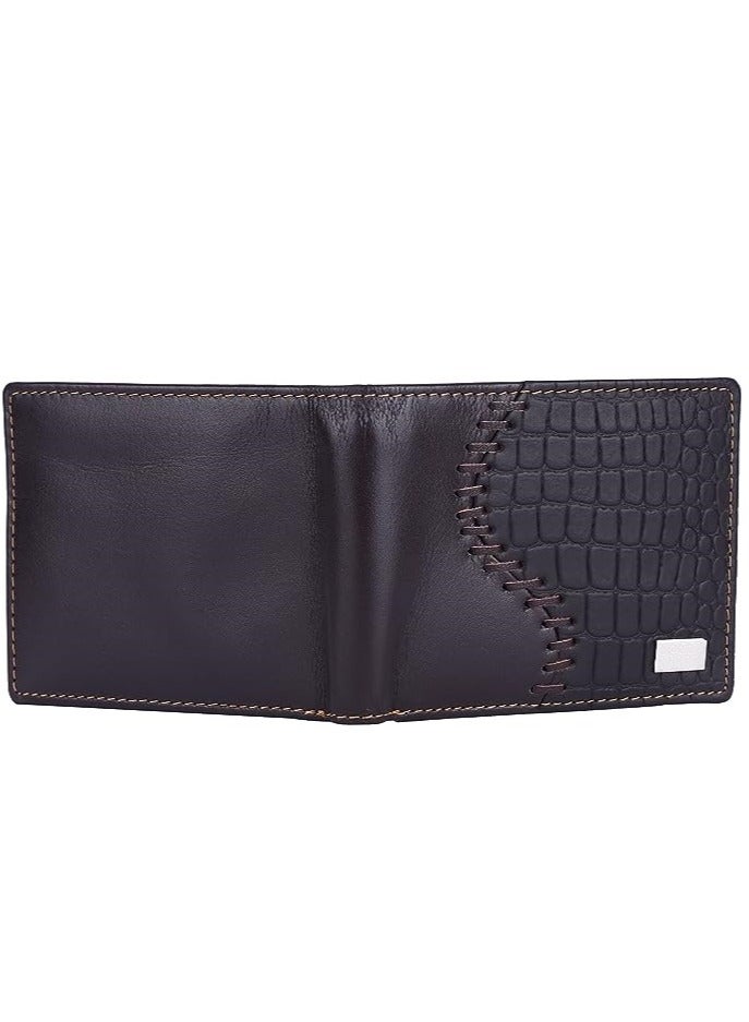 ALLKING AM LEATHER Wallet for Men-Genuine Leather RFID Blocking Men's Bifold Croco Wallet | Packaging / Product Colour / Style may Vary - Image 2