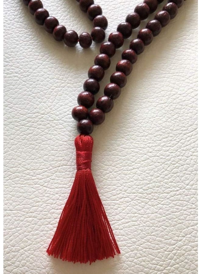 Awaken Your Kundalini Rosewood mala beads necklace 108+1 buddhist prayer beads Red Sandalwood japa mala 8 Styles - Energized - w/ Velvet Pouch (8mm 108+1 Beads mala)  - Image 2