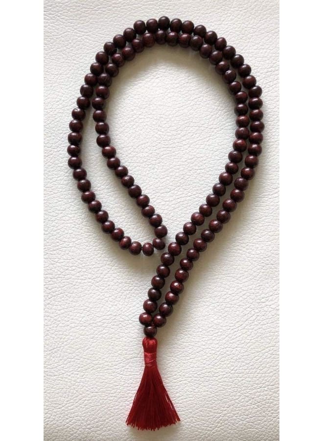 Awaken Your Kundalini Rosewood mala beads necklace 108+1 buddhist prayer beads Red Sandalwood japa mala 8 Styles - Energized - w/ Velvet Pouch (8mm 108+1 Beads mala)  - Image 5