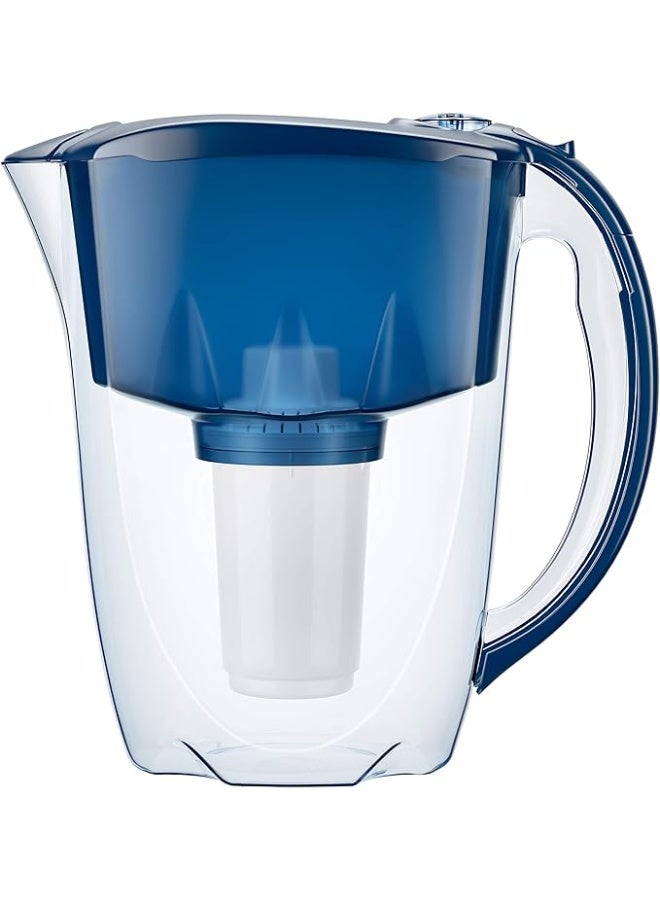 Aquaphor AQUAPHOR Water Filter Jug Prestige Blue – 2.8L Capacity | Includes 1 x A5 Filter Cartridge | Reduces Limescale, Chlorine & Microplastics | Slim Design Fits in Fridge Door | BPA-Free  - Image 5