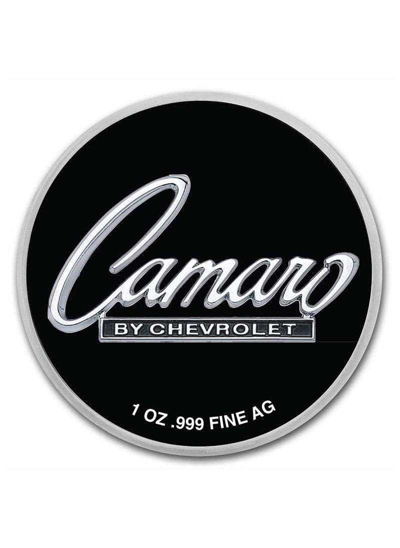 ABConcept Chevrolet Camaro Silver 1 oz Coin  - Image 4