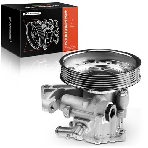 A-Premium Power Steering Pump, with Pulley, Compatible with Volvo XC90 2007 2008 2009 2010 2011 2012 2013 2014, 3.2L, Replace # 360001650, 36000165 - Image 1